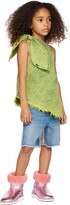 Thumbnail for your product : M’A Kids SSENSE Exclusive Green Denim Top