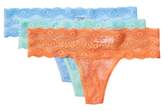 Thumbnail for your product : B.Tempt'd Kiss Lace Thong (3-Pack)