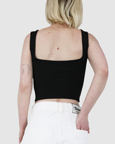 Thumbnail for your product : Dakota501 - Women's Black Evening Tops - Lace Up Rib Bustier - Size One Size, 6 at The Iconic