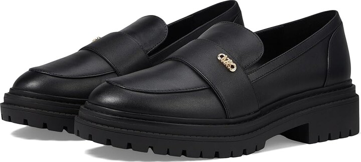 MICHAEL Michael Kors Parker Lug Loafer Women's Shoes Black 2 : 9.5 M, Leather