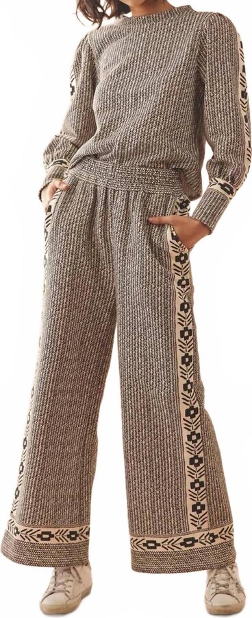 OMIKA Reece Wide-Leg Sweatpant In Blakely Sesame