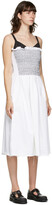 Thumbnail for your product : Marina Moscone White Smocked Mid-Length Dress