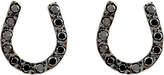 Thumbnail for your product : Ileana Makri Women's Pavé Black Diamond & White Gold Horseshoe Studs