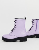Thumbnail for your product : Truffle Collection military boot in lilac