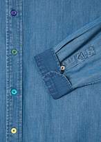 Thumbnail for your product : Paul Smith Men's Slim-Fit Indigo Denim Shirt With Multi-Colour Buttons