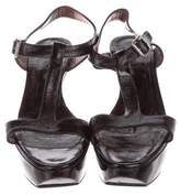 Thumbnail for your product : Marni Patent Leather Wedge Sandals