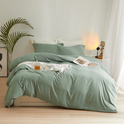 VCLIFE Breathable Washed Microfiber Duvet Cover Set