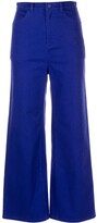 Thumbnail for your product : Sally LaPointe Wide-Leg Stretch-Cotton Jeans