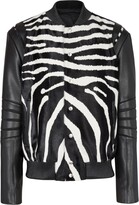Thumbnail for your product : Balmain Zebra Print Leather Jacket