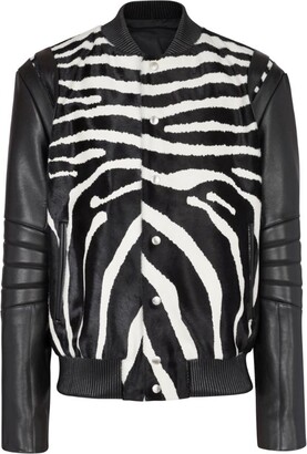 Balmain Zebra Print Leather Jacket