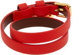 Thumbnail for your product : Alexander McQueen Skull Double Wrap Leather Bracelet