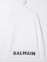 Thumbnail for your product : Balmain Kids TEEN crew-neck virgin wool jumper