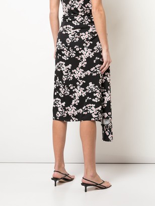 Paco Rabanne Floral Print Belted Dress