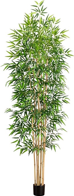 Nearly Natural 9' Artificial Bamboo Tree with Real Bamboo Trunks