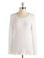 Thumbnail for your product : Lord & Taylor Long-Sleeved Cotton Tee