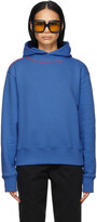 Thumbnail for your product : SSENSE WORKS SSENSE Exclusive Jeremy O. Harris Blue Cursive Text Hoodie