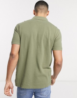 Levi's Authentic tonal batwing logo pique polo in olive night green
