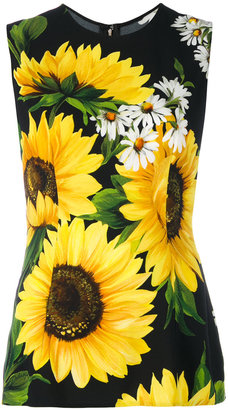 Dolce & Gabbana sunflower print tank top
