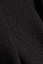 Thumbnail for your product : Fendi Embellished Floral-appliquéd Wool And Silk-blend Halterneck Dress - Black
