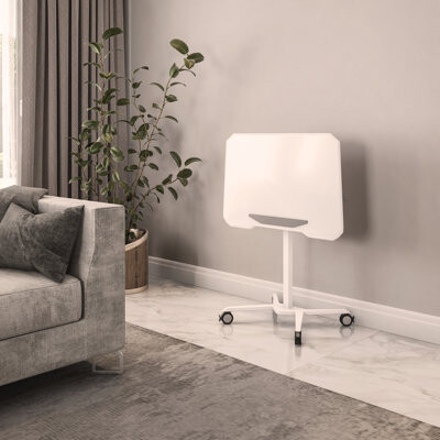 Inbox Zero Sit to Stand Mobile Laptop Computer Stand with Height Adjustable and Tiltable Tabletop