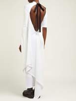 Thumbnail for your product : Christopher Kane Horsepower Asymmetric-sleeve Dress - Womens - White Multi
