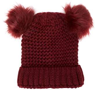 New Look Women's Double Faux Fur 5439713 Beanie,One (Manufacturer Size: 99)