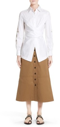 Yigal Azrouel Women's Button Front Midi Skirt