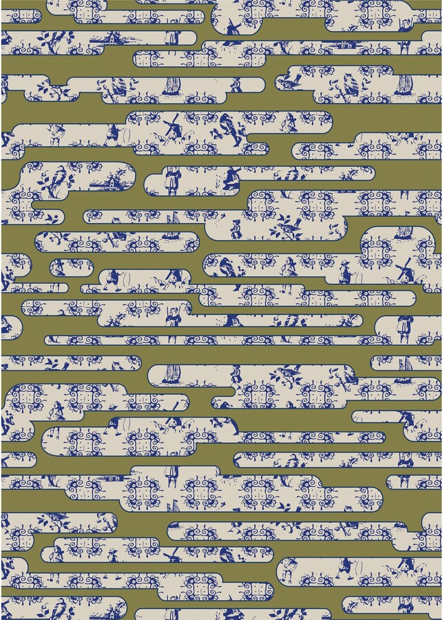 Moooi Dutch Sky Gold Rug In Low Pile Polyamide By Edward Van Vliet