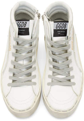 Golden Goose White Hi Slide Sneakers