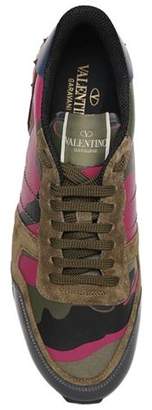 Valentino Rockrunner Canvas & Leather Sneakers