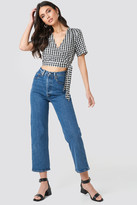 Thumbnail for your product : NA-KD Checked Overlap Blouse