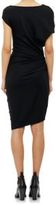 Thumbnail for your product : Helmut Lang Asymmetric-Sleeve Gathered Dress-Black