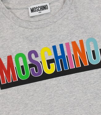 MOSCHINO BAMBINO Logo stretch-cotton jersey T-shirt
