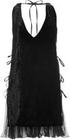 Thumbnail for your product : DSQUARED2 Velvet Dress with Chiffon Trim