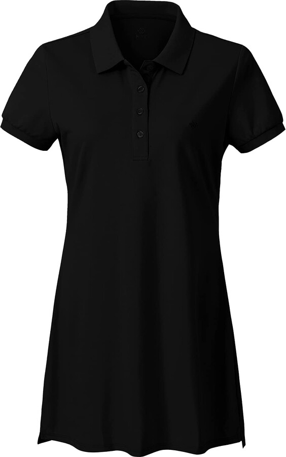 JINSHI Women's Polo Dress Short Sleeve Slim Fit Cotton Casual Pique