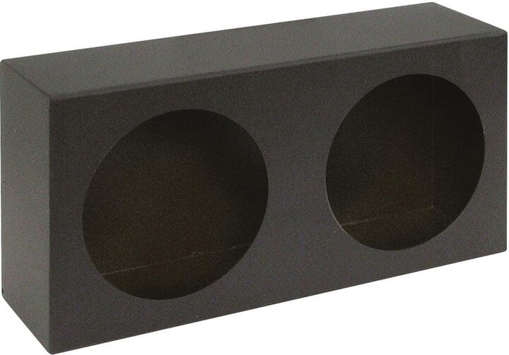 Dual Round Light Box Black Powder Coated Steel