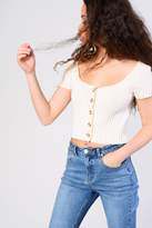 Thumbnail for your product : Glamorous Womens **Knit Button Front Top By Ecru