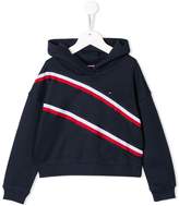 Thumbnail for your product : Tommy Hilfiger Junior stripe detail hoodie