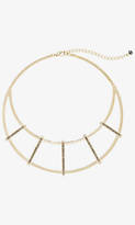 Thumbnail for your product : Express Pave Embellished Crescent Collar Necklace