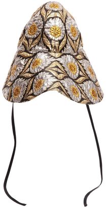 Gucci 'w Iris' Sandy Flower Lurex Hat
