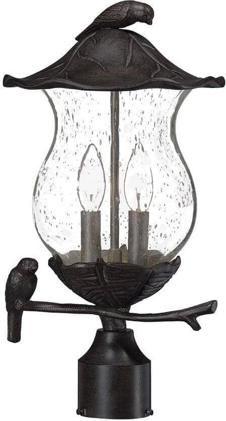 Acclaim Lighting Avian 2-Light Black Coral Outdoor Post Light Fixture