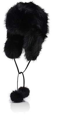 Barneys New York Women's Fur Trapper Hat - Black