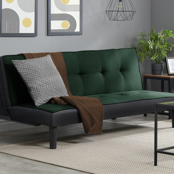 Dunelm Aurora Velvet Sofa Bed Grey ShopStyle