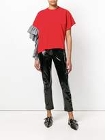 Thumbnail for your product : MSGM asymmetric frill sleeve top