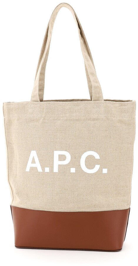 A.P.C. Axelle Logo Print Tote Bag - ShopStyle
