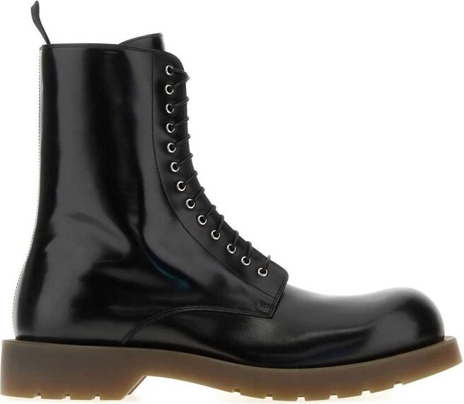 靴 jil sander studded leather half boots Jil Sander Studded Leather Half Boots - ShopStyle
