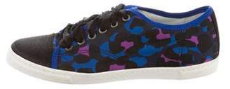 Lanvin Leopard Cap-Toe Sneakers