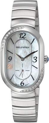 Philip Stein Teslar Women's 'Modern' Swiss Quartz Stainless Steel Dress Watch, Color:-Toned (Model: 74SD-FMOP-MSS)