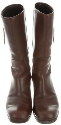 Jil Sander Leather Mid-Calf Boots