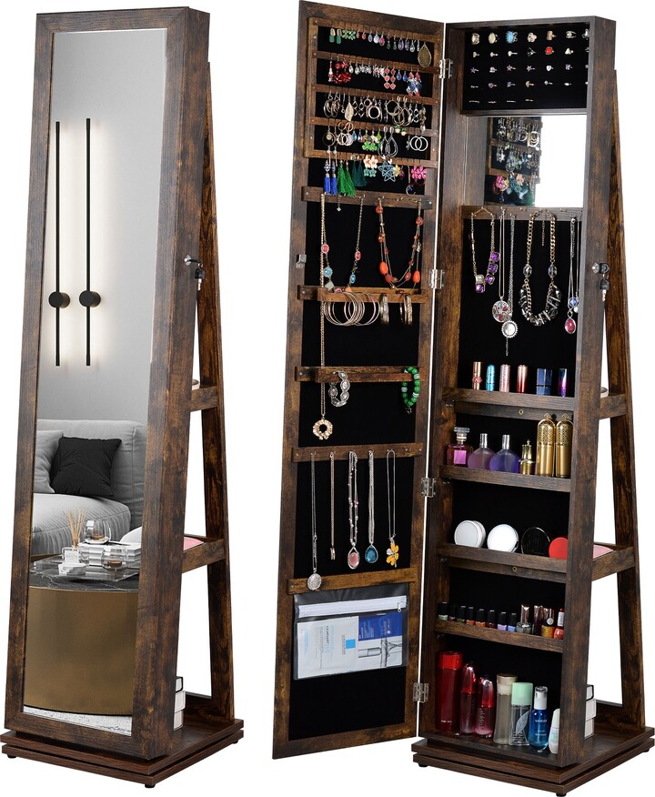 IGEMAN 65''H Stand Full Length Mirror Storage Display 360